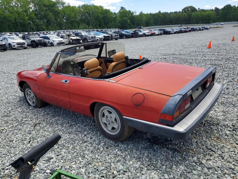 Alfa Romeo VELOCE 2000 SPIDER 1986 — Copart