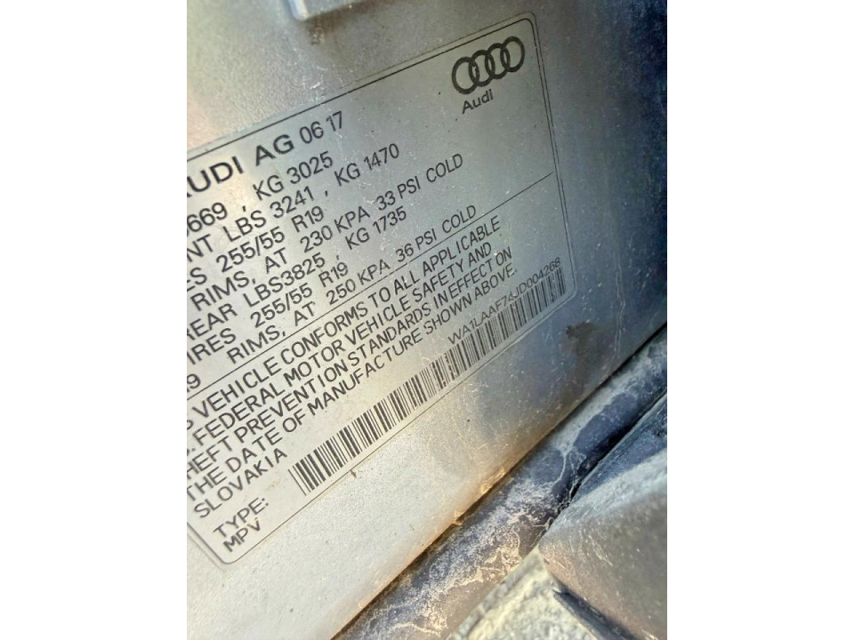 Audi Q7 2018 — Copart