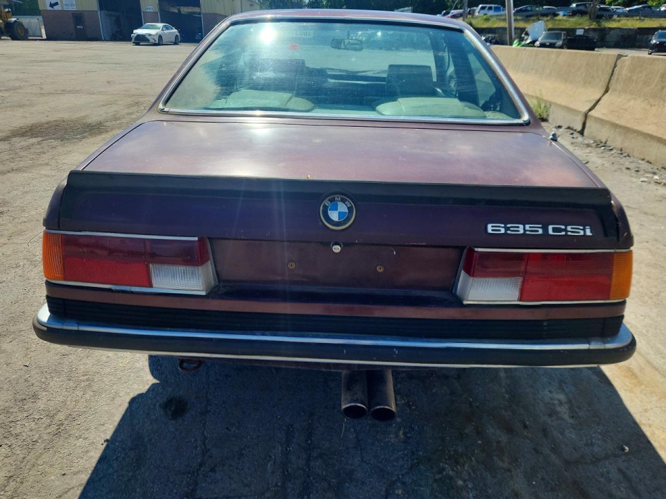 Bmw 6 SERIES 1985 — Copart