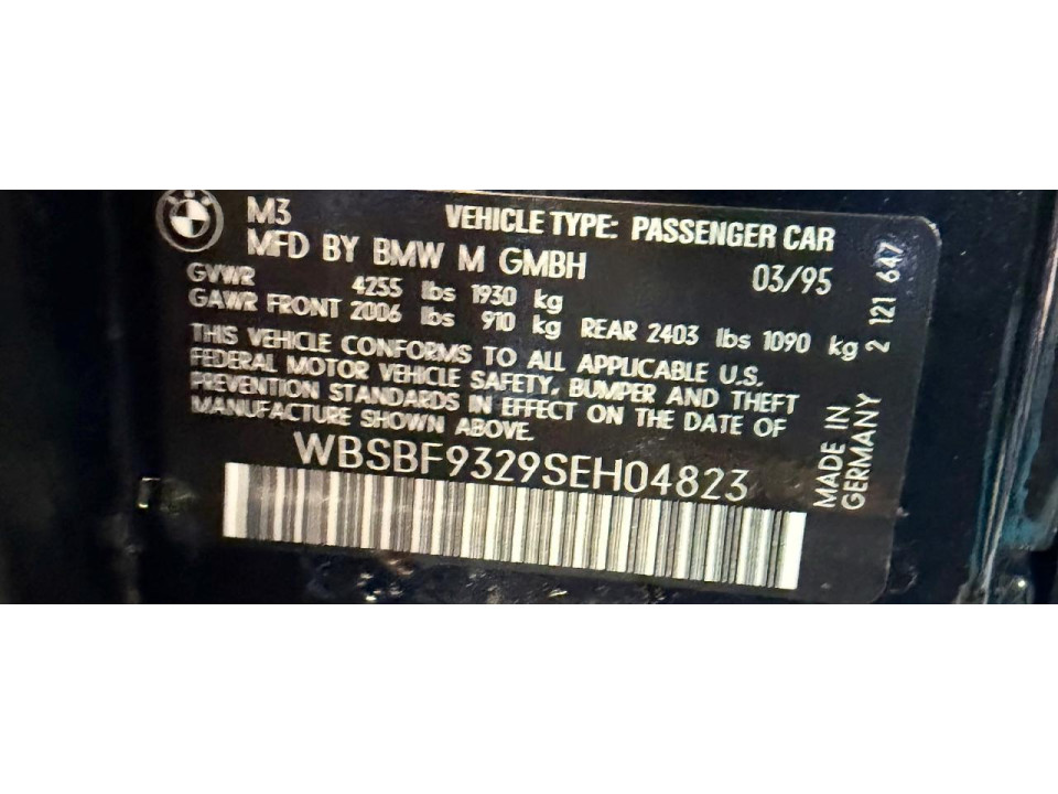 Bmw M3 1995 — Copart
