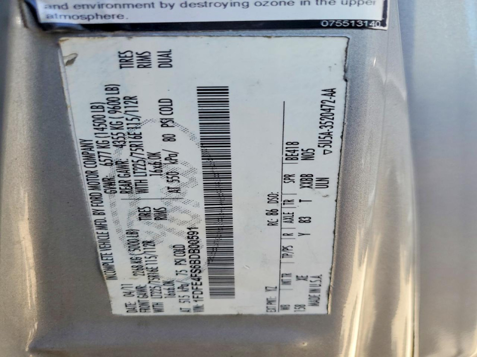 Ford E450 SHUTTLE BUS 2011 — Copart