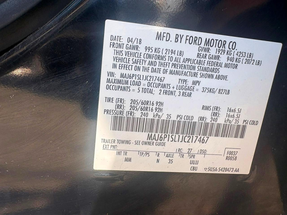 Ford ECOSPORT 2018 — Copart