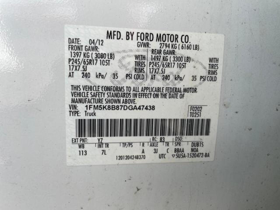 Ford EXPLORER 2013 — Copart