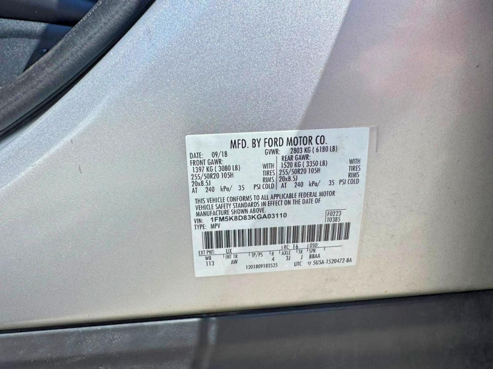 Ford EXPLORER 2019 — Copart