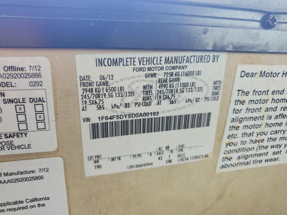 Ford F530 2013 — Copart