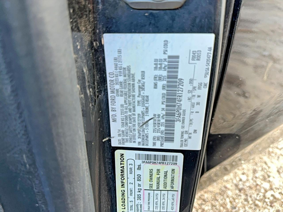 Ford FUSION 2015 — Copart