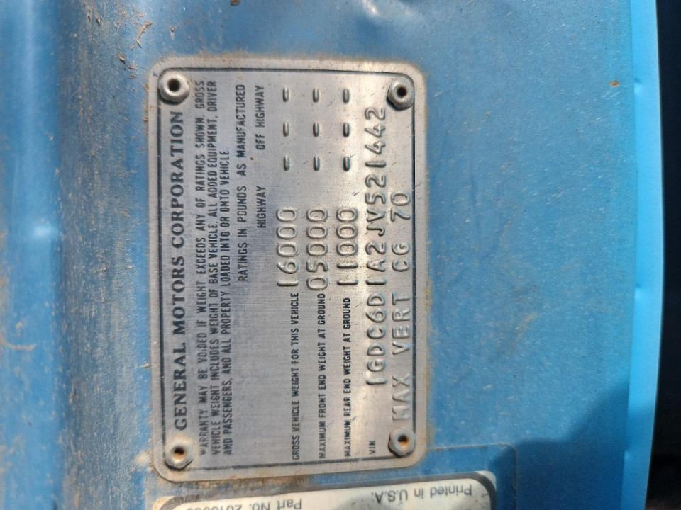 Gmc C/K/R6500 1988 — Copart