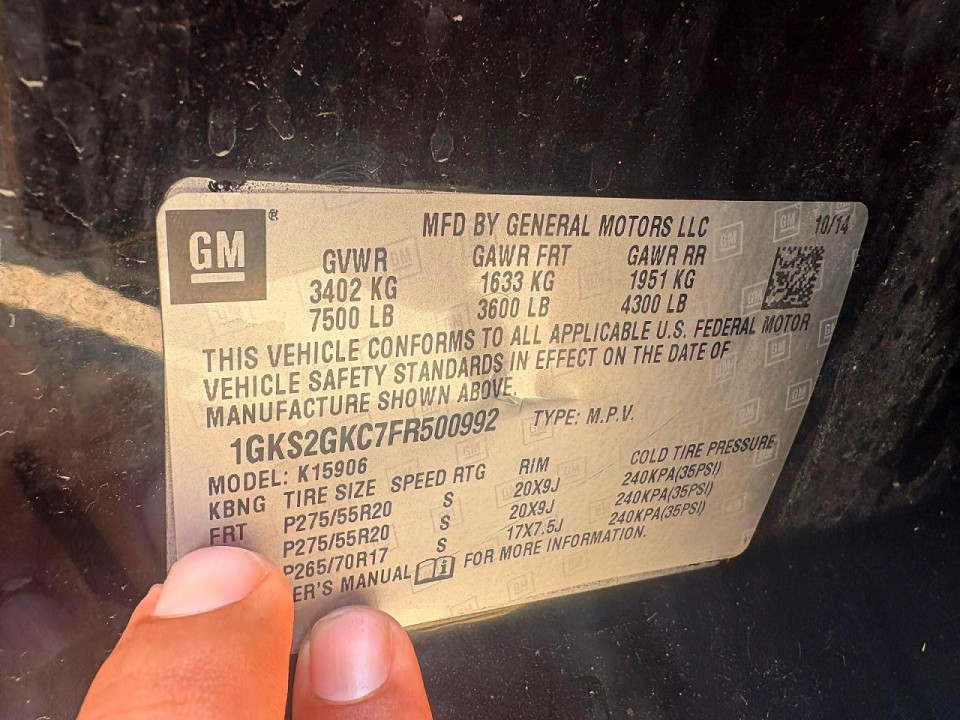 Gmc YUKON 2015 — Copart