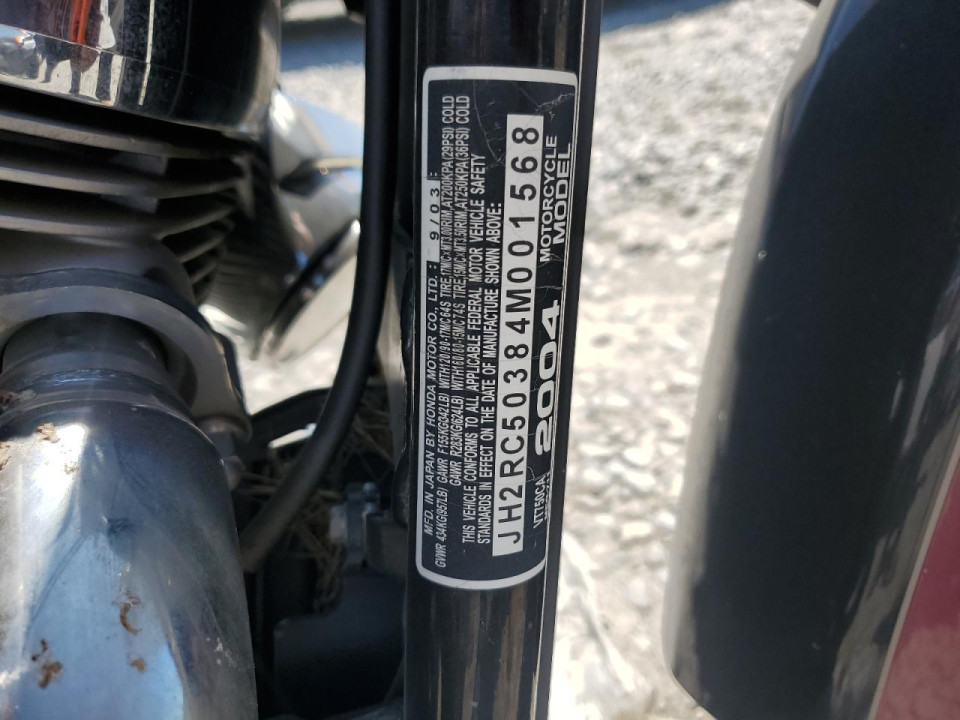 Honda VT CYCLE 2004 — Copart