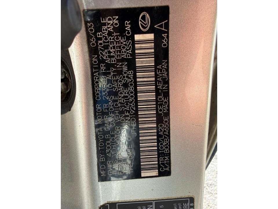 Lexus IS 2003 — Copart