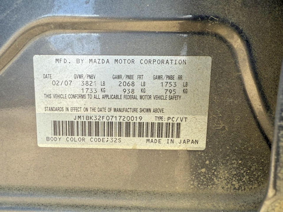 Mazda 3 2007 — Copart