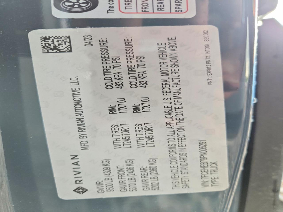 Rivian EDV 2023 — Copart