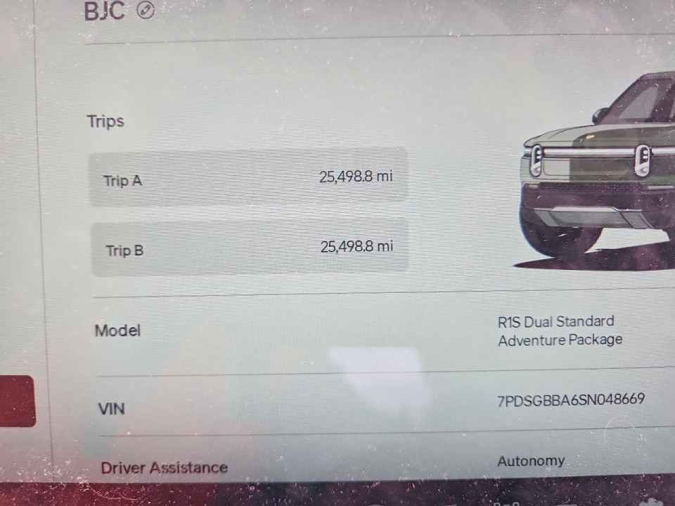 Rivian RIS 2025 — Copart
