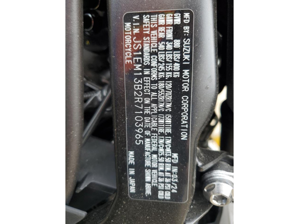 Suzuki GSX800 F 2024 — Copart