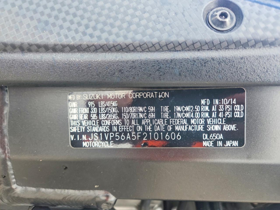Suzuki CYCLE DL 2015 — Copart