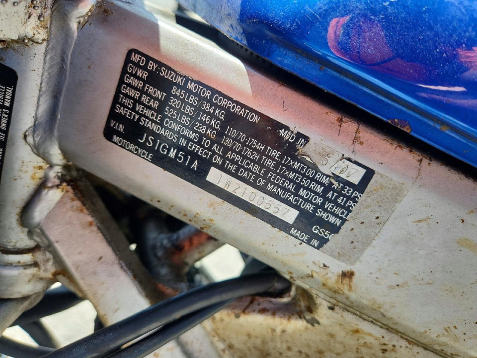 Suzuki CYCLE GS(F 1998 — Copart