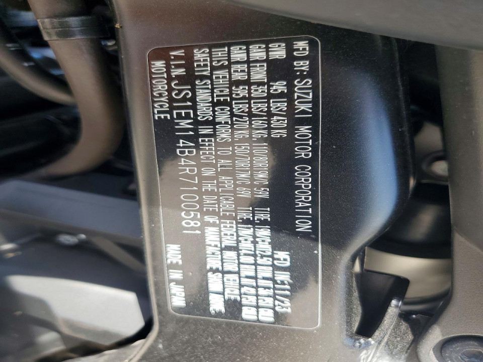 Suzuki DL800 RQ 2024 — Copart