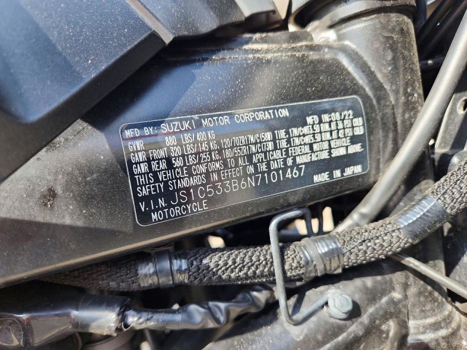 Suzuki GSX-S750 M 2022 — Copart