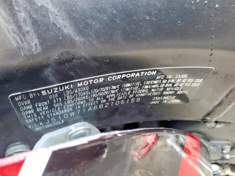 Suzuki GSX1300 R 2006 — Copart