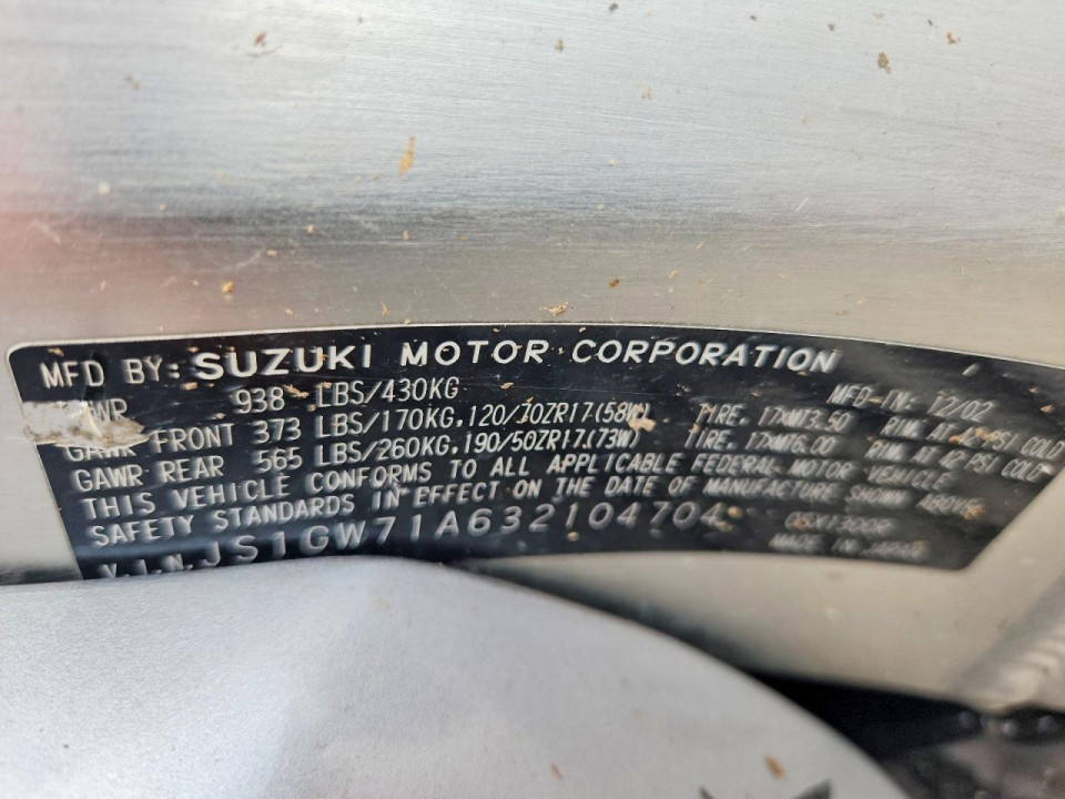 Suzuki GSX1300 2003 — Copart