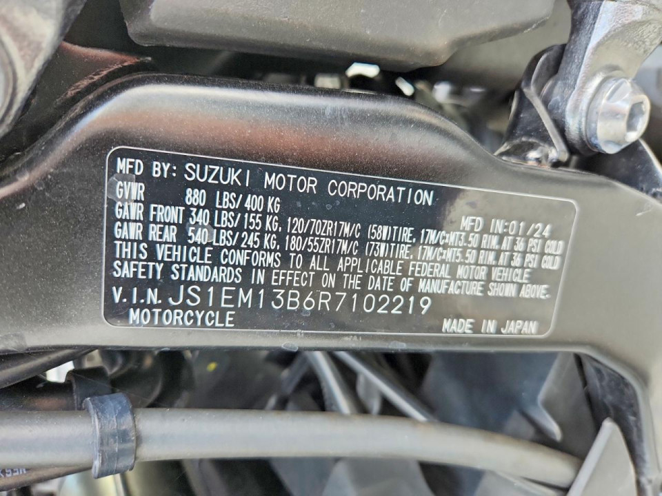 Suzuki GSX800 F 2024 — Copart