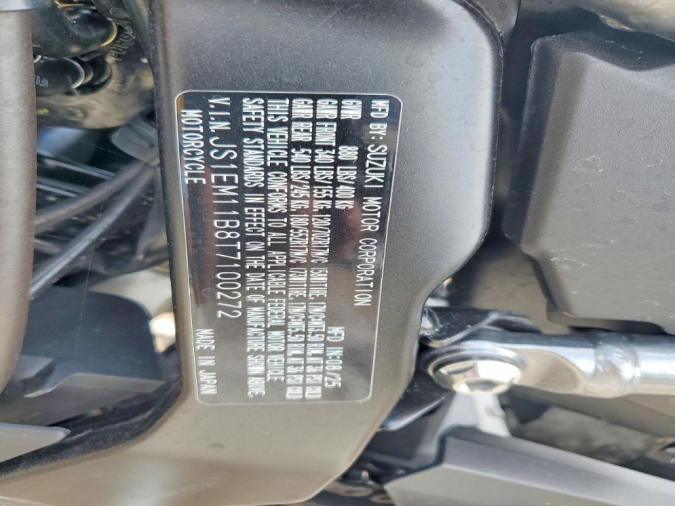 Suzuki GSX800 R 2026 — Copart