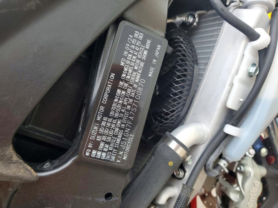 Suzuki GSXR600 2025 — Copart