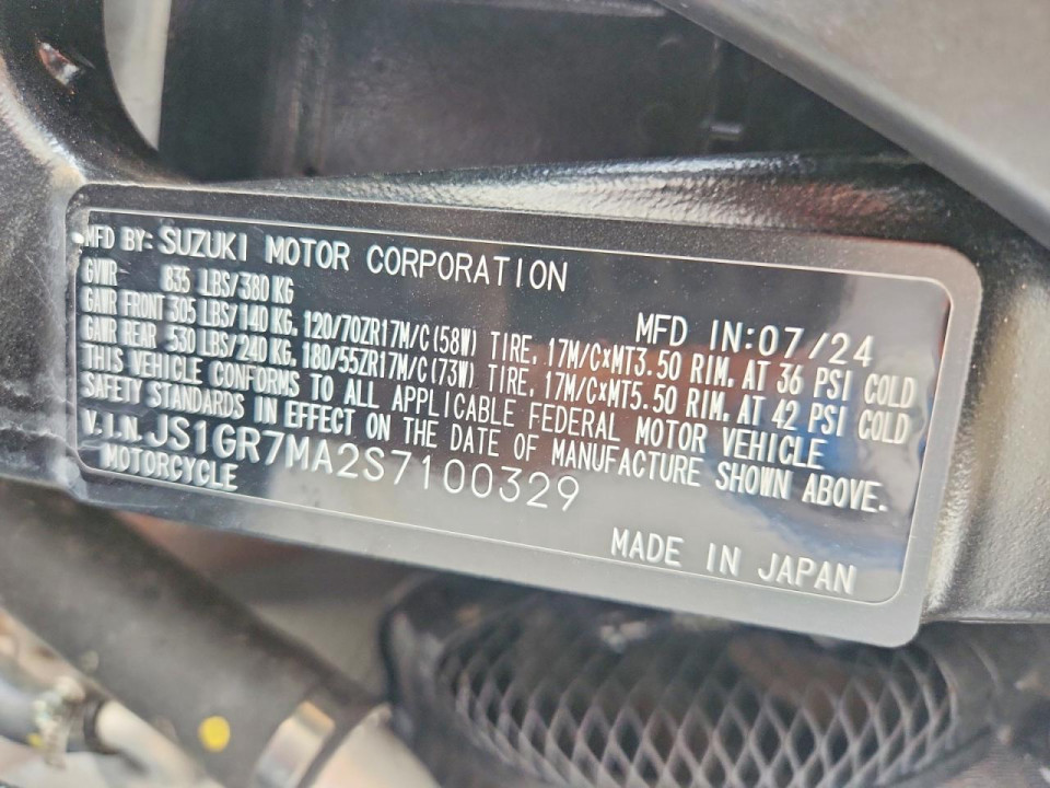 Suzuki GSXR750 2025 — Copart
