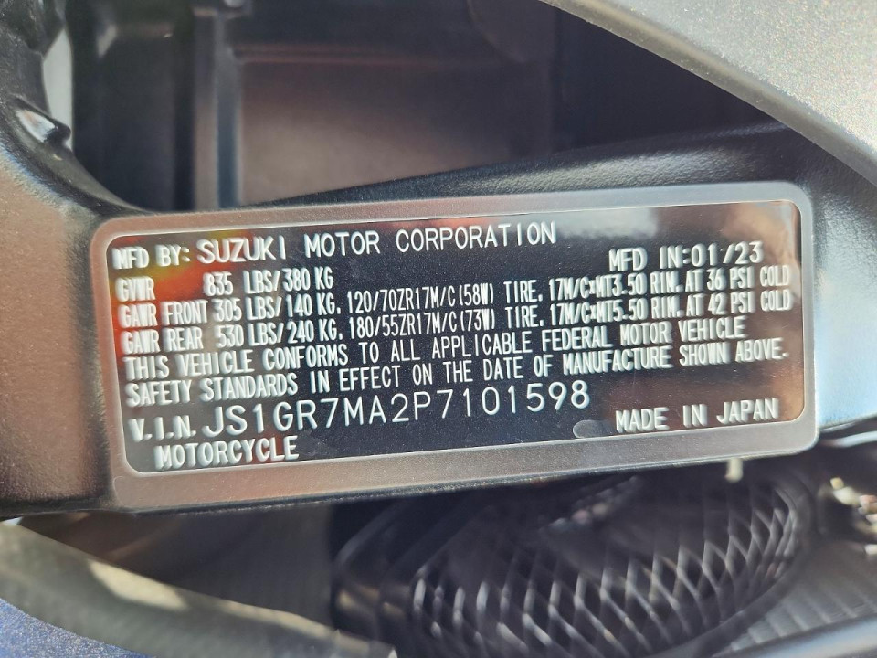 Suzuki GSXR750 2023 — Copart