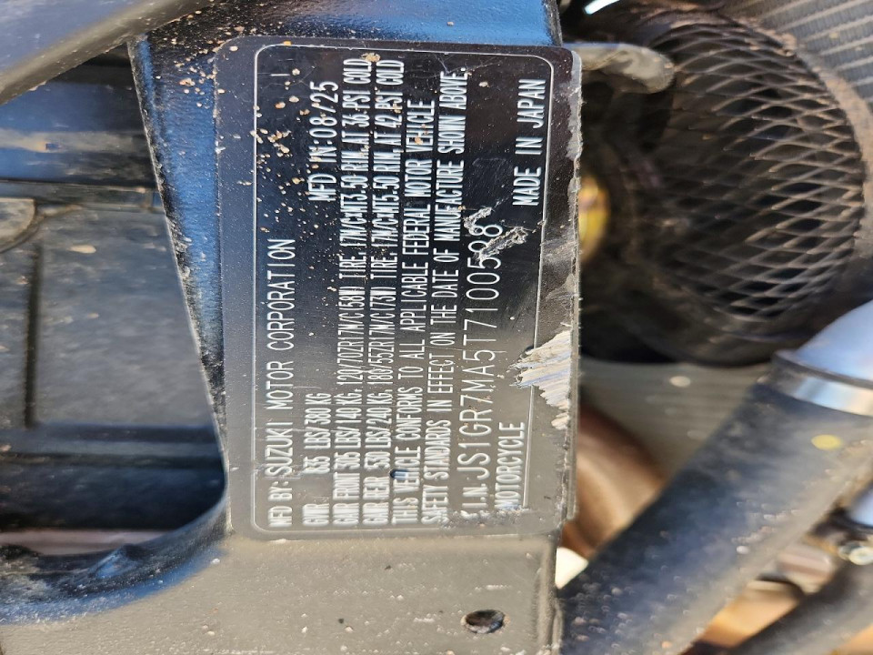 Suzuki GSXR750 2026 — Copart