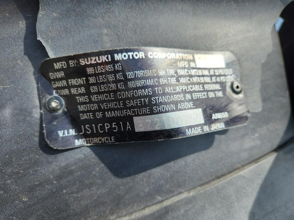 Suzuki SCOOTER 2007 — Copart
