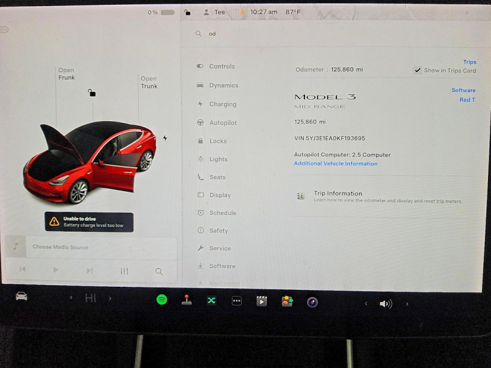 Tesla MODEL 3 2019 — Copart