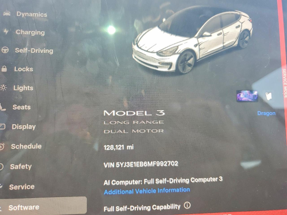 Tesla MODEL 3 2021 — Copart