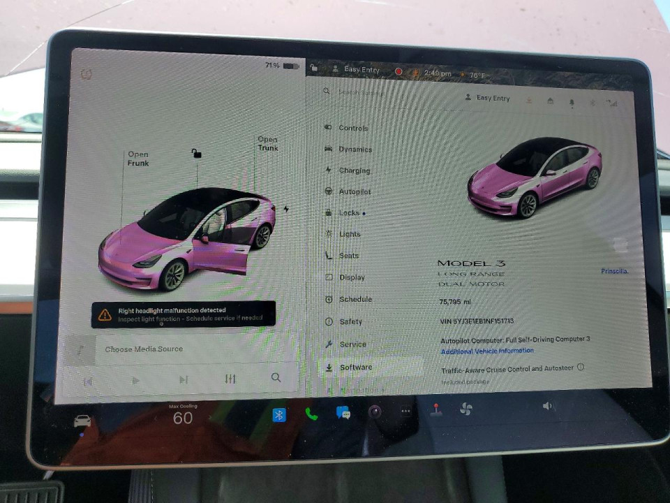 Tesla MODEL 3 2022 — Copart
