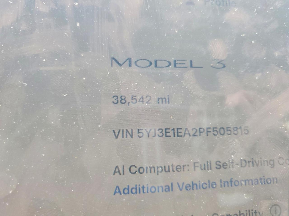 Tesla MODEL 3 2023 — Copart