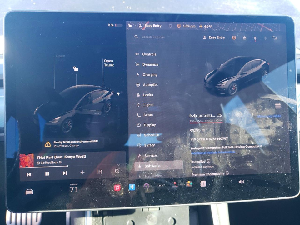 Tesla MODEL 3 2019 — Copart