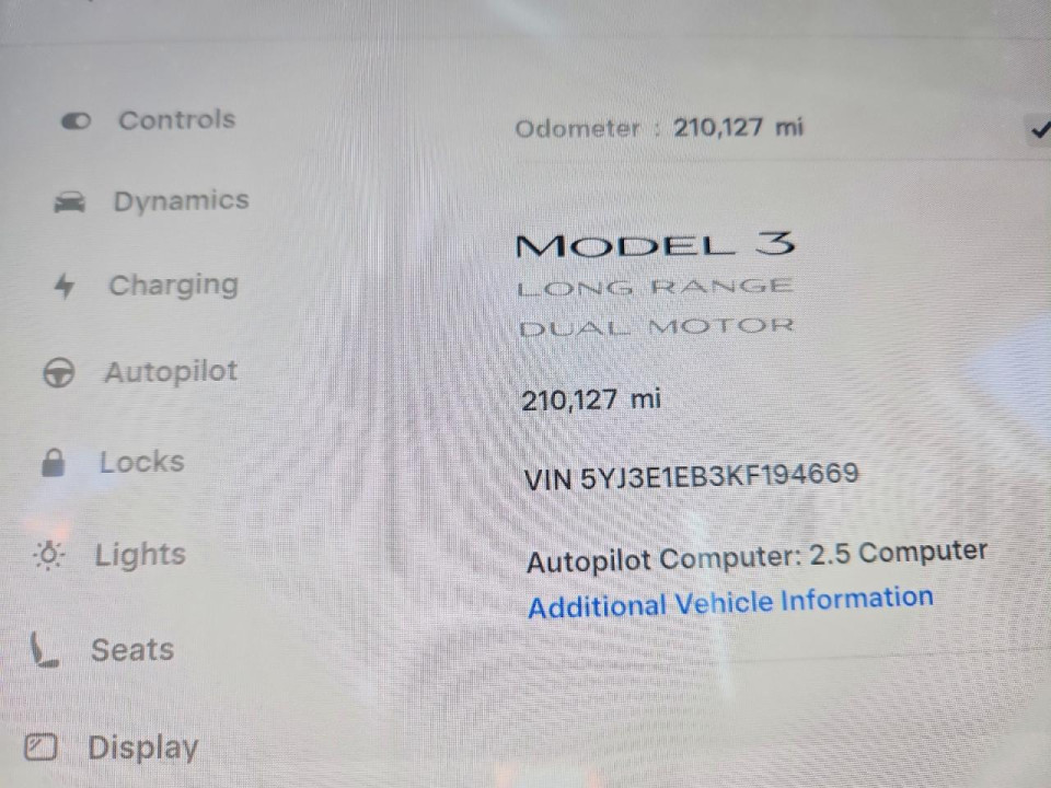 Tesla MODEL 3 2019 — Copart