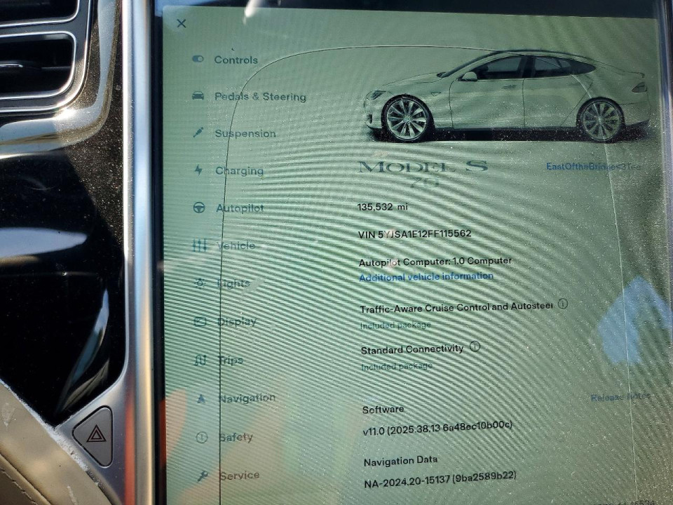 Tesla MODEL S 2015 — Copart