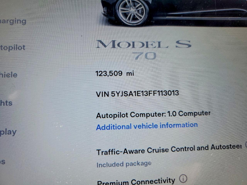 Tesla MODEL S 2015 — Copart