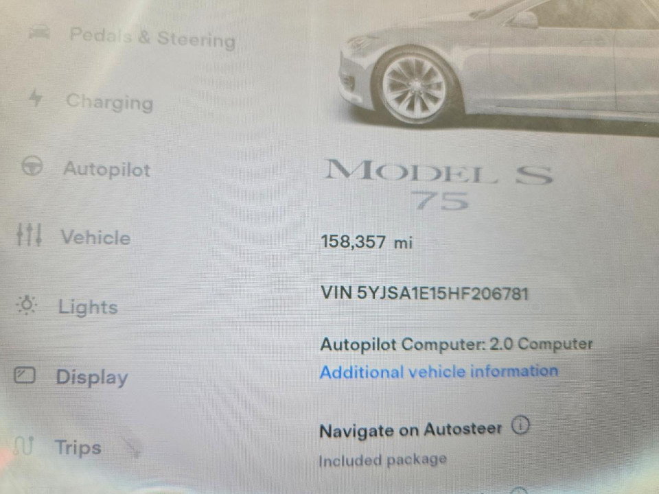 Tesla MODEL S 2017 — Copart