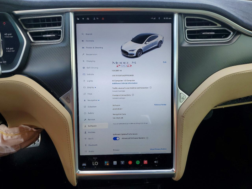 Tesla MODEL S 2015 — Copart