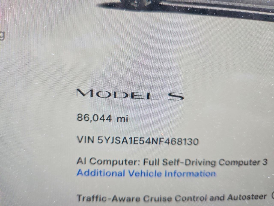 Tesla MODEL S 2022 — Copart