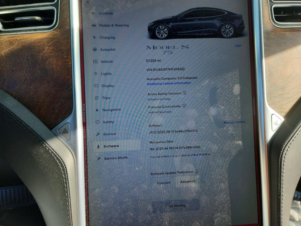 Tesla MODEL S 2017 — Copart