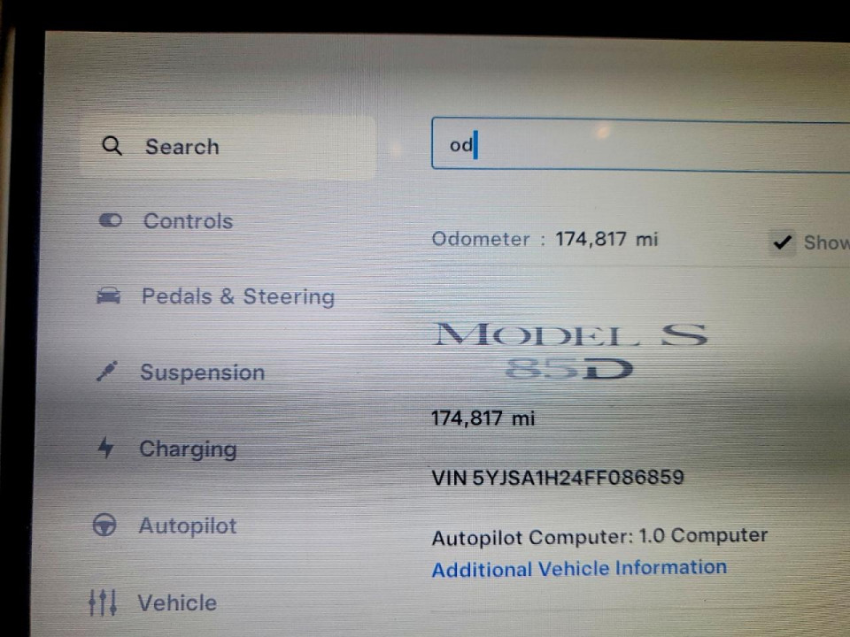 Tesla MODEL S 2015 — Copart