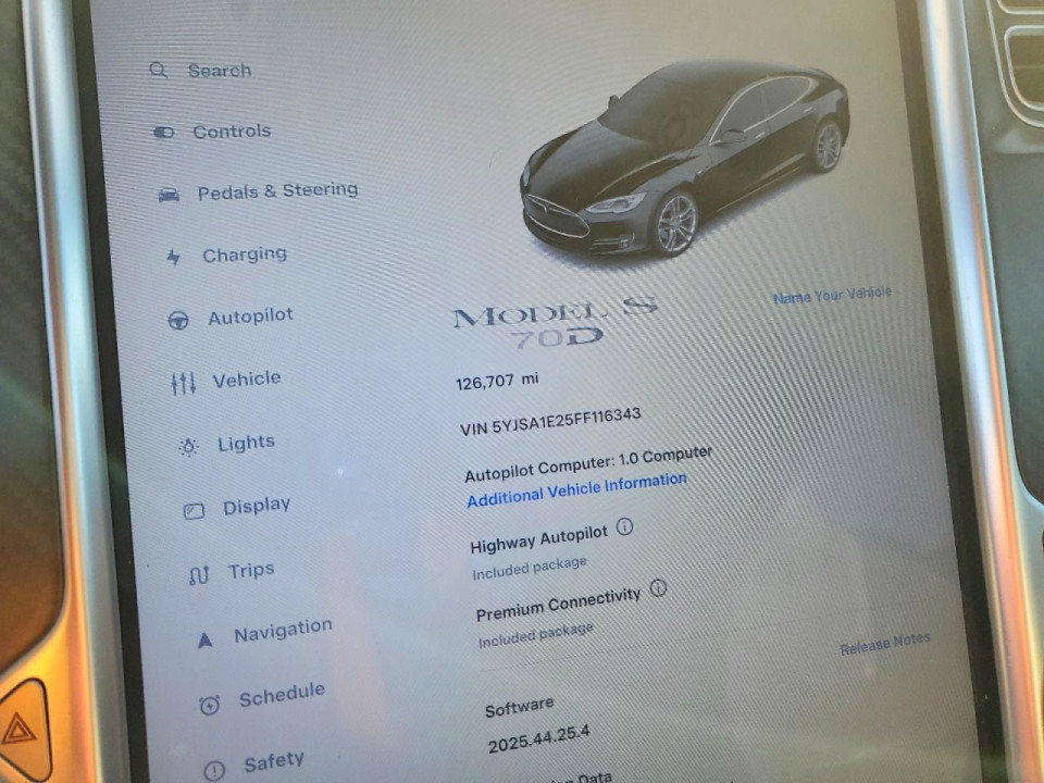 Tesla MODEL S 2015 — Copart