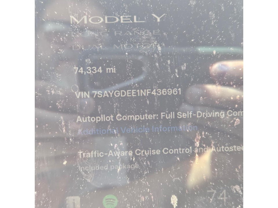 Tesla MODEL Y 2022 — Copart