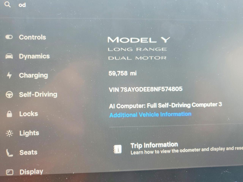 Tesla MODEL Y 2022 — Copart