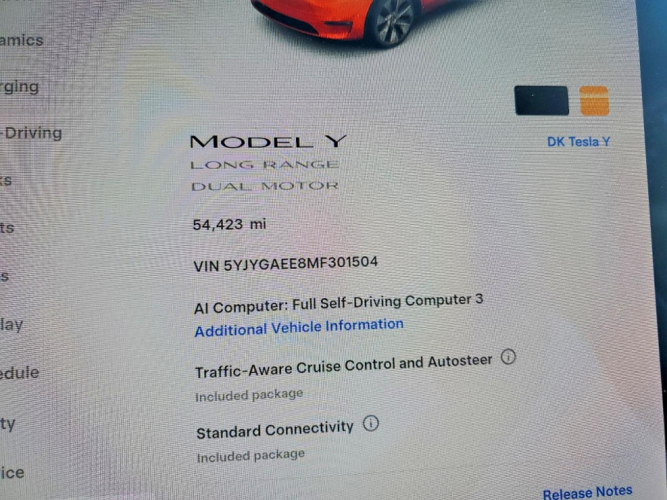 Tesla MODEL Y 2021 — Copart