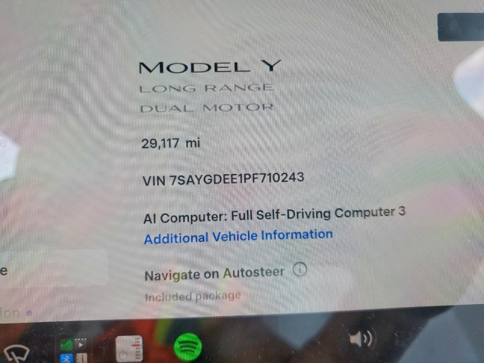 Tesla MODEL Y 2023 — Copart
