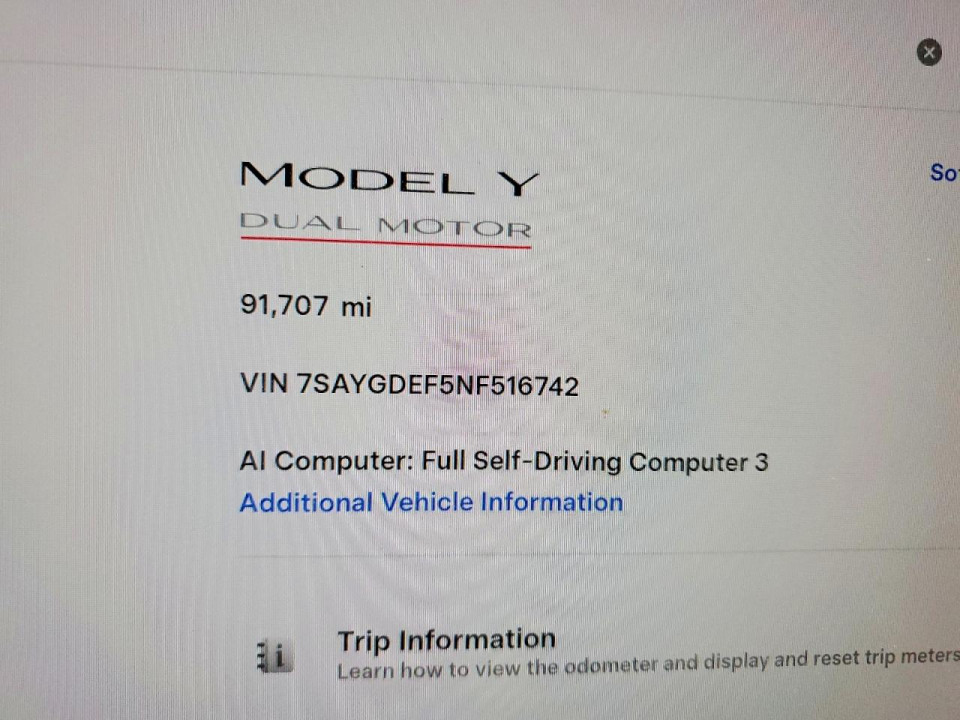 Tesla MODEL Y 2022 — Copart